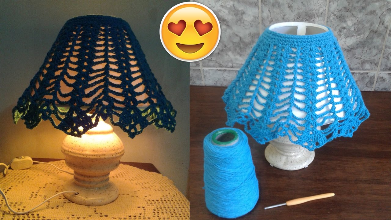 CAPA DE ABAJUR SONHO AZUL - TUTORIAL CROCHE