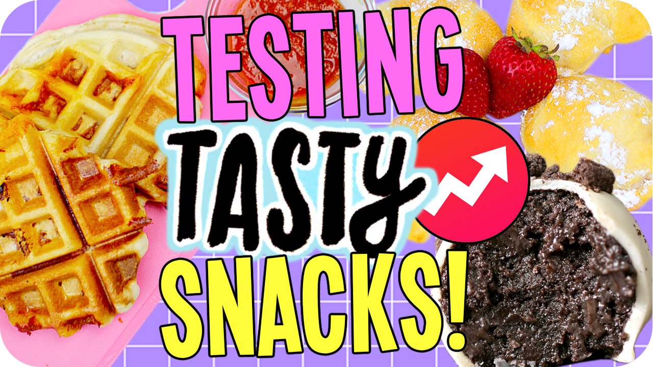 Testing Tasty/Buzzfeed Snacks! Pizza Waffles, Oreo Truffles, Strawberry Cream Cheese Croissants!