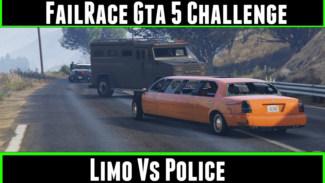 FailRace Gta 5 Challenge Limo Vs Police