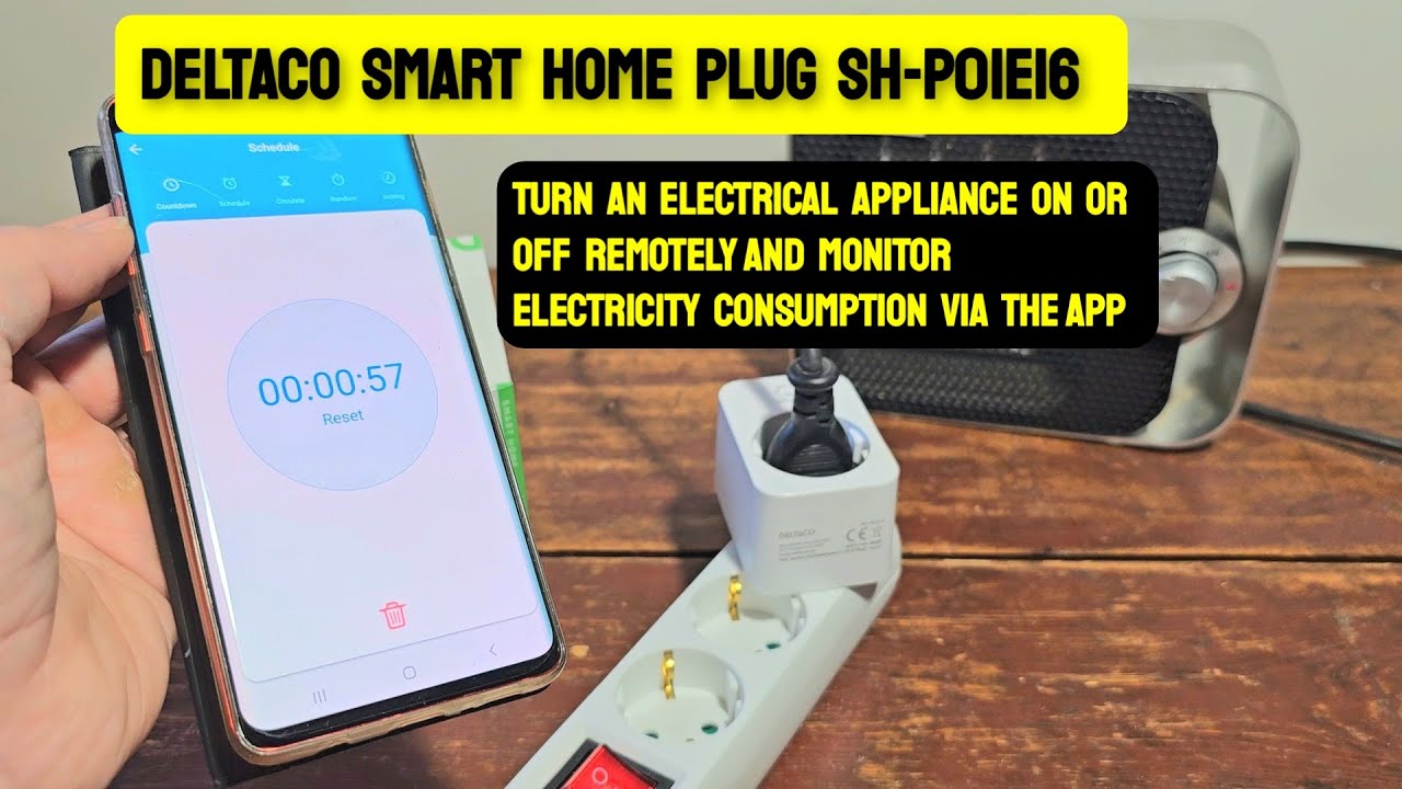 DELTACO SMART HOME WIFI PLUG With Electricity Meter