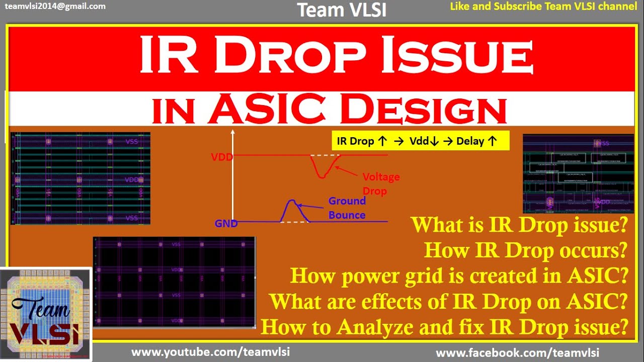 IR Drop issue in VLSI | What is IR drop in ASIC | Why IR Drop | Effects of IR Drop