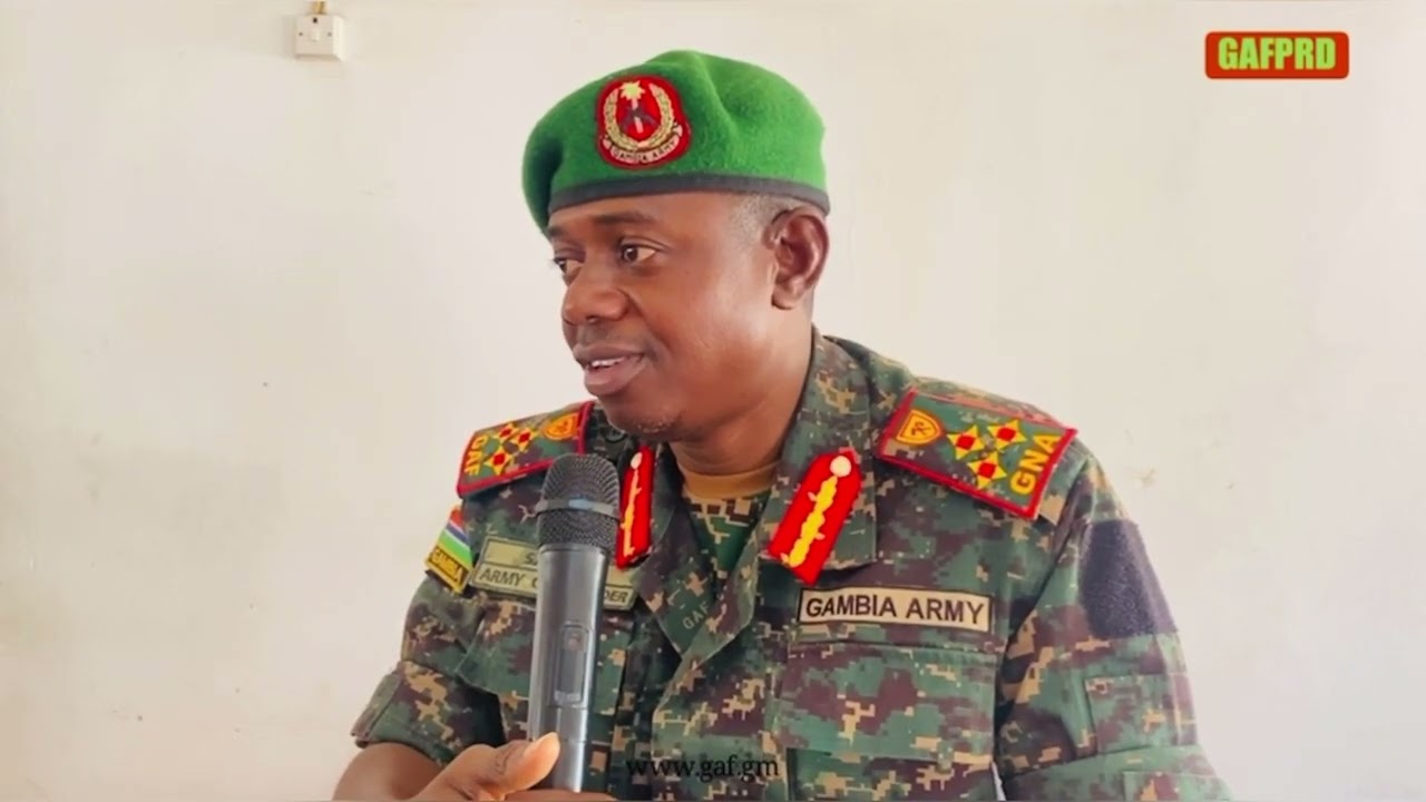 EARLIER THIS MONTH BRIG GEN SAIT NJIE SPOKE TO OFFICERS’ REFRESHER COURSE PARTICIPANTS
