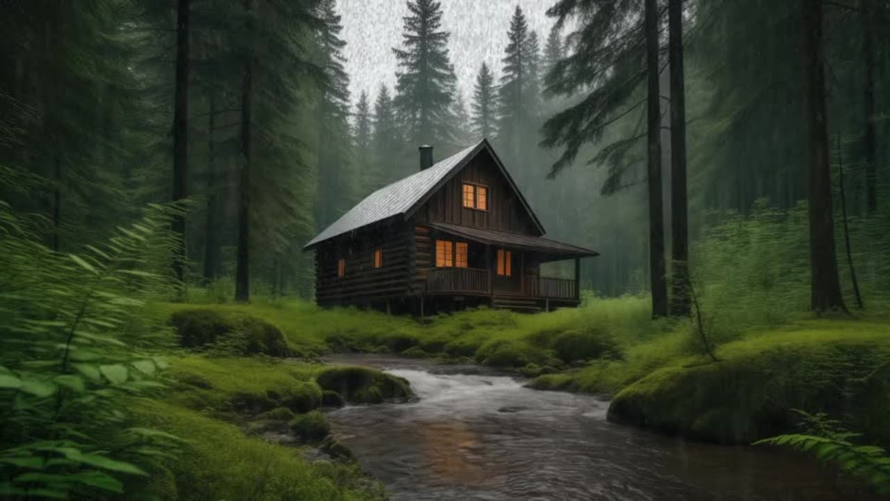 Cozy Cabin in the Forest 🌲🌧️ | 6 Hours of Rain Sounds for Sleep, Study & Relaxation