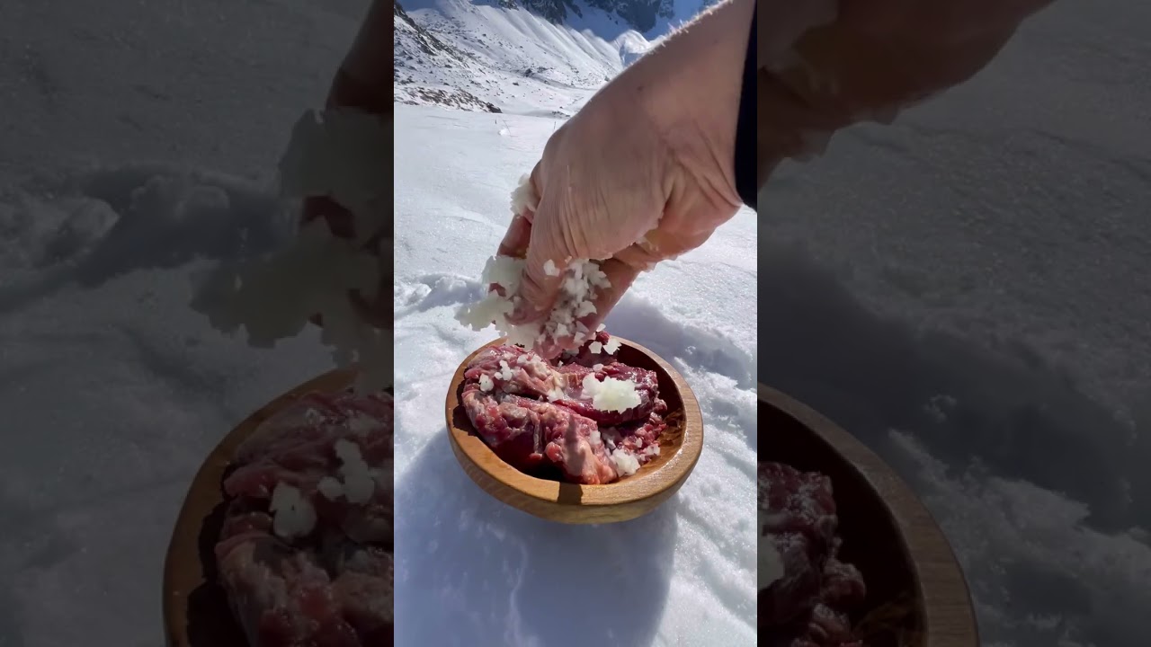 İsve&ccedil; K&uuml;t&uuml;k Ocağında Dana Antrikot 🪵 🥩 / beef ribeye in swedish log quarry