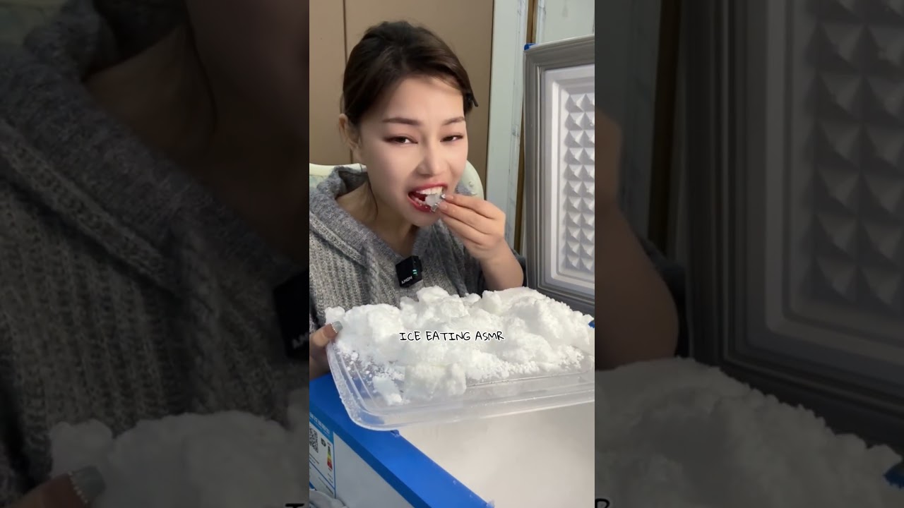 [ASMR] FREEZER FROST ICE EATING & J&Iacute;D&Aacute;N&Iacute; LEDU & ICE MUKBANG & ISSPISING & SUN GIRL
