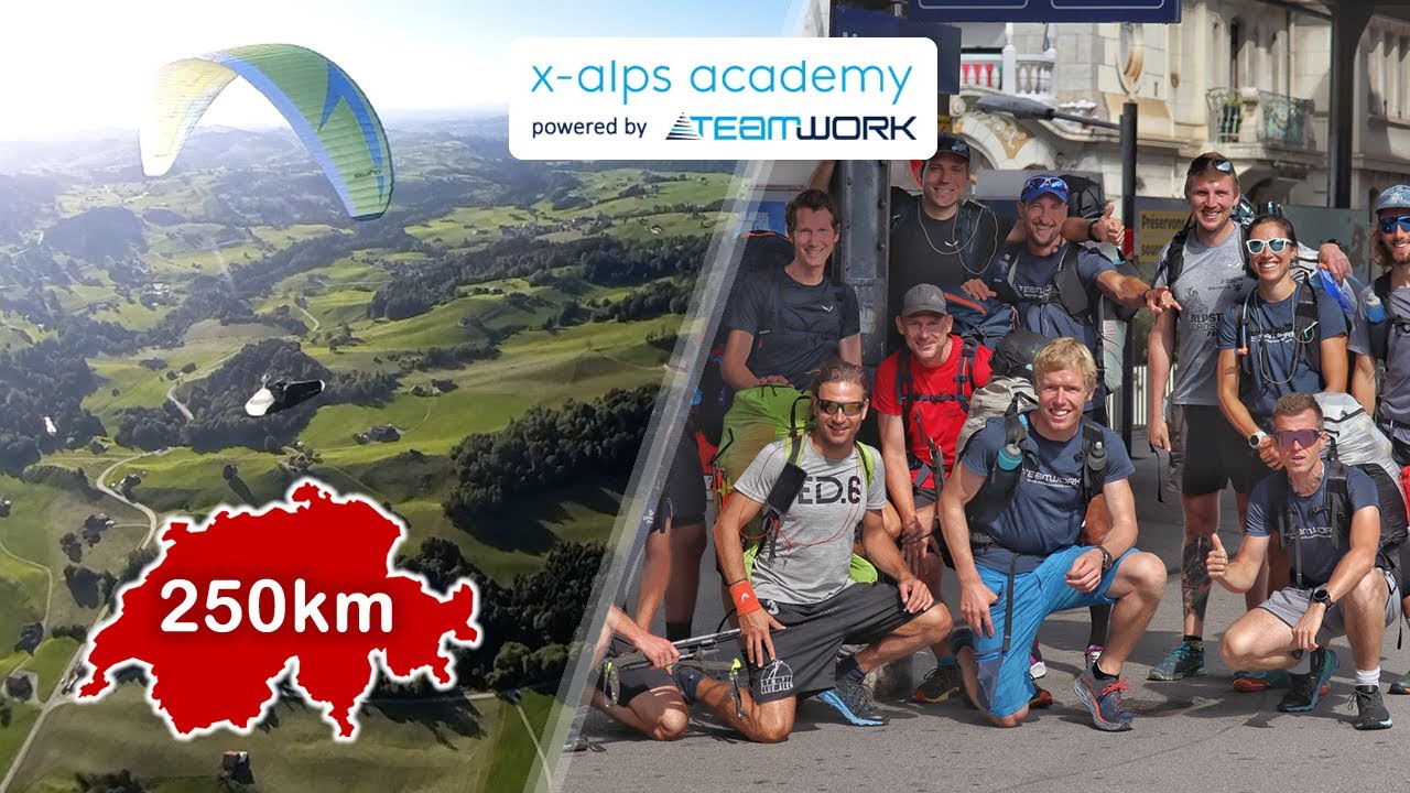 250 км Hike & Fly на параплане с запада на восток Швейцарии (Академия X-Alps / Кригель Маурер)