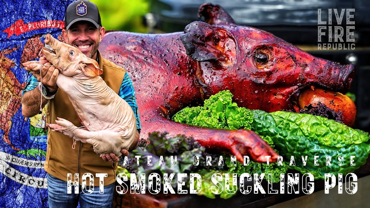Reisling-Injected Smoked Suckling Pig | Primo Ceramic Grills | Destination: Chateau Grand Traverse