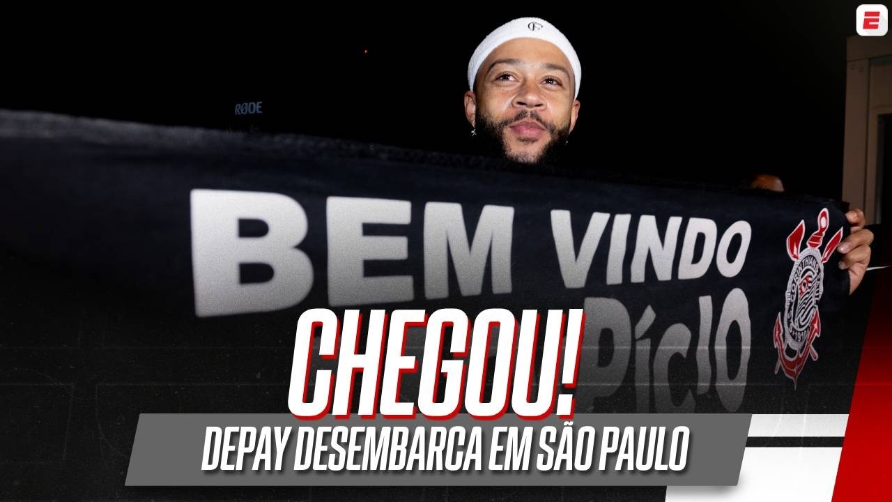 RECEPÇÃO DE GALA! A festa da torcida do Corinthians no desembarque de Memphis Depay em São Paulo