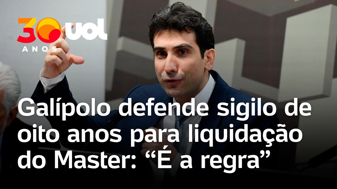 Gal&iacute;polo defende sigilo de oito anos para liquida&ccedil;&atilde;o do Master: '&Eacute; a regra'