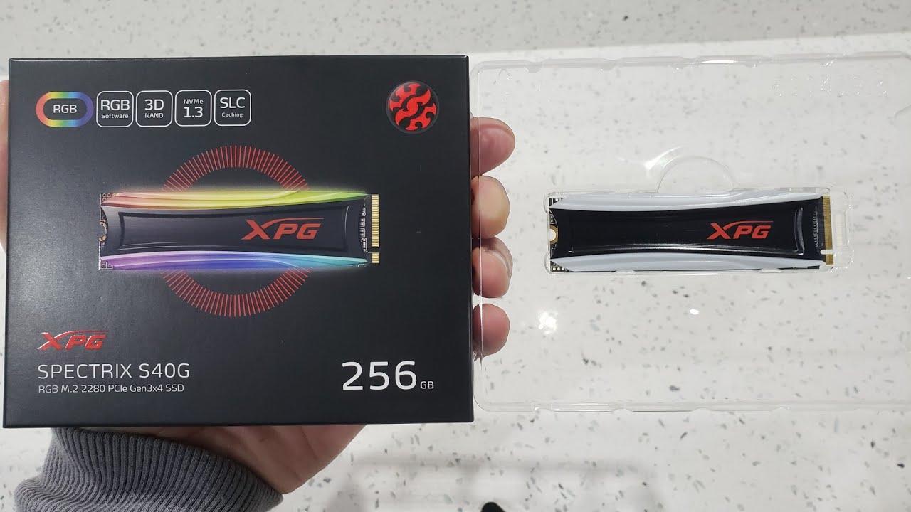 Ssd adata xpg spectrix s40g 256gb rgb ( unboxing, instalação e efeitos rgb )