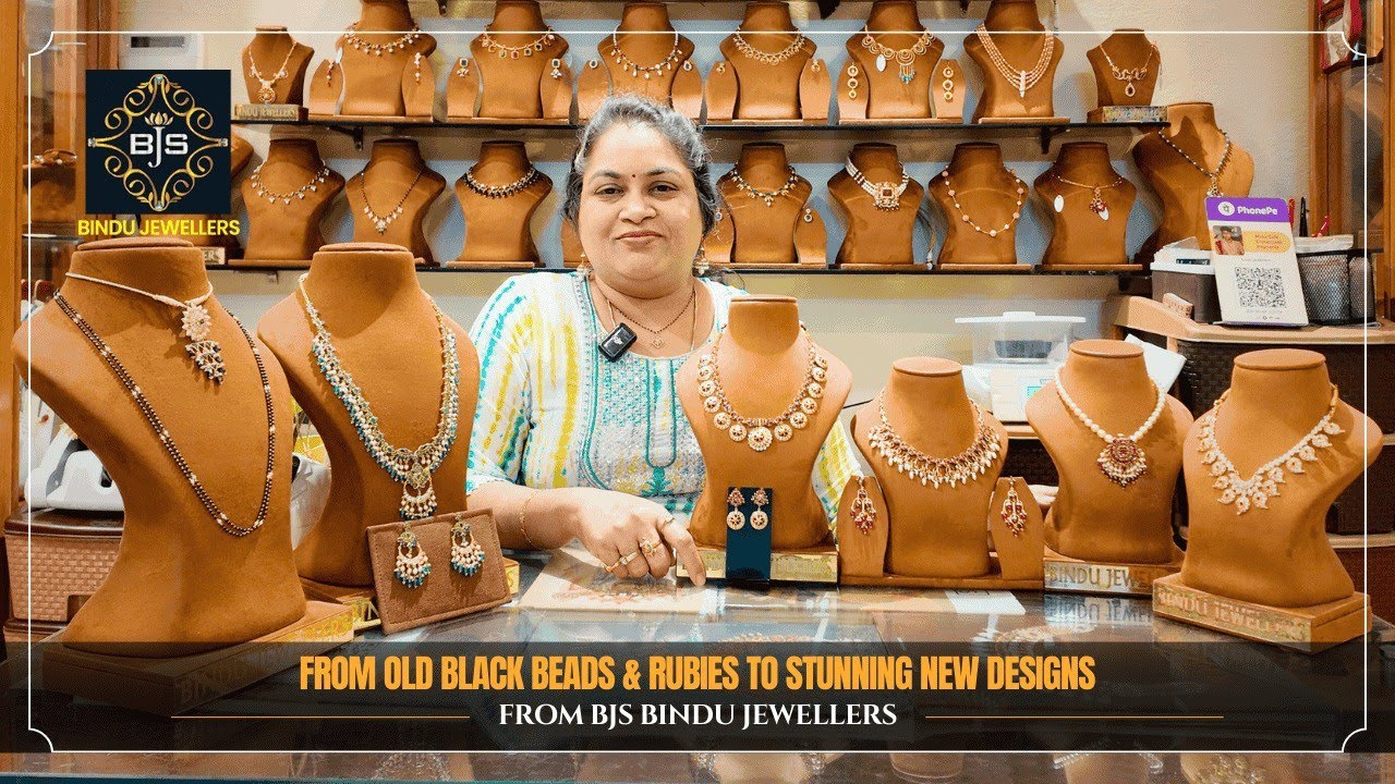 77. From Old Black Beads & Rubies to Stunning New Designs #bjsbindujewellers 