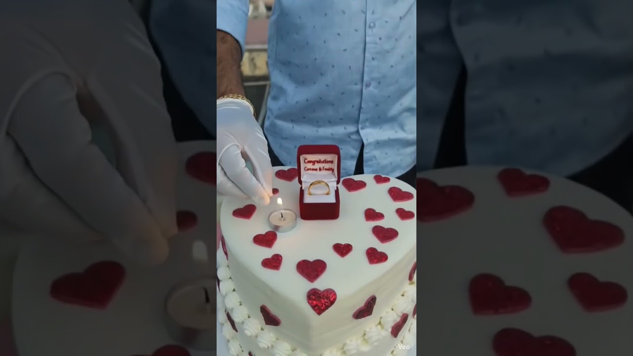 Cake Design | Ring Ceremony Special❤️ Heart Shape Engagement Cake | 