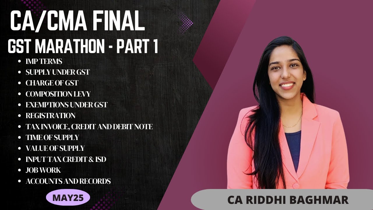 CA/CMA FINAL IDT - FULL SYLLABUS MARATHON - PART 1 - MAY25