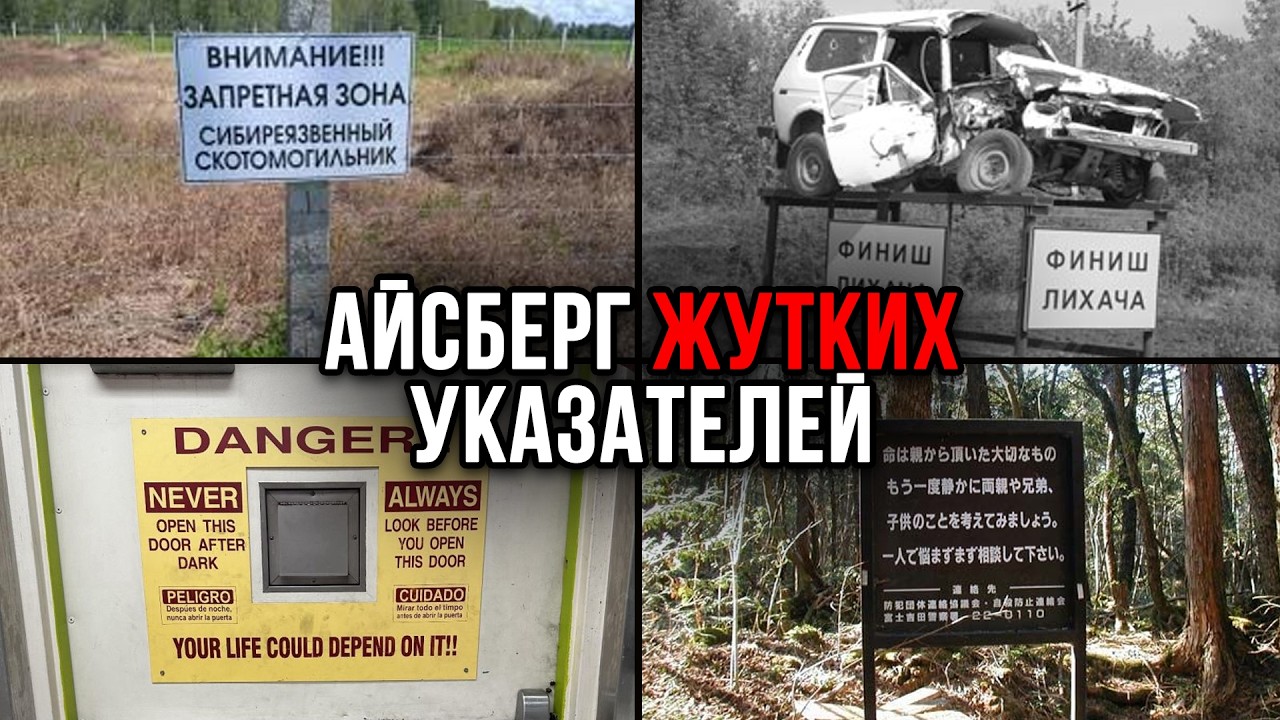 Айсберг ТРЕВОЖНЫХ знаков/табличек