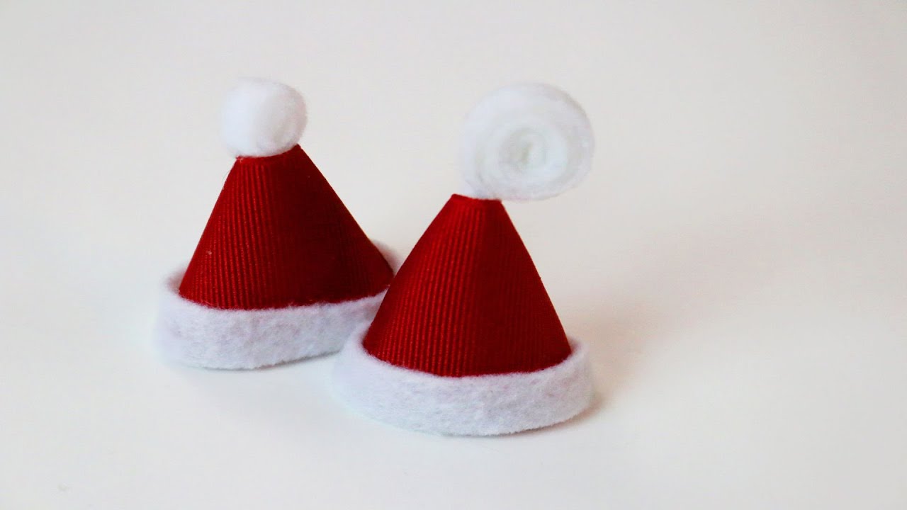 3 EASY Holiday/Christmas hairbow tutorials | snowflake, present, santa hat hair clips