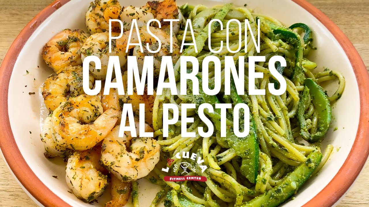 Pasta con Camarones al Pesto