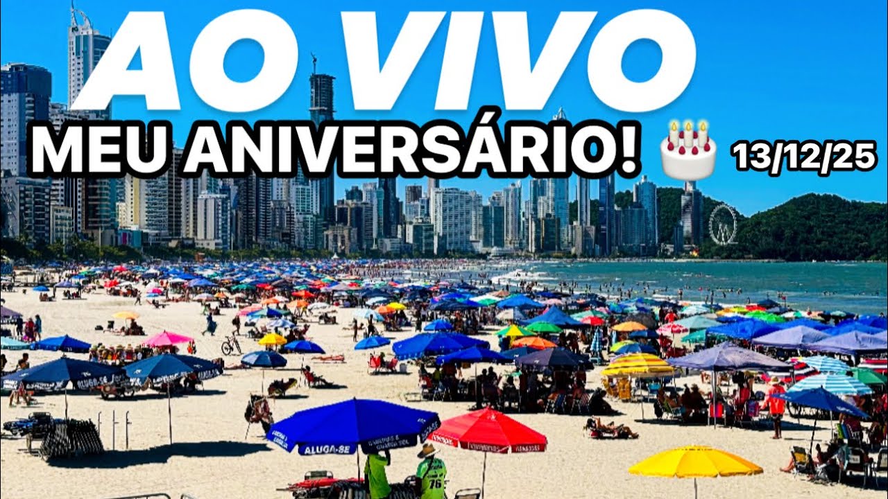 Balneário Camboriú AO VIVO PRAIA LOTADA 