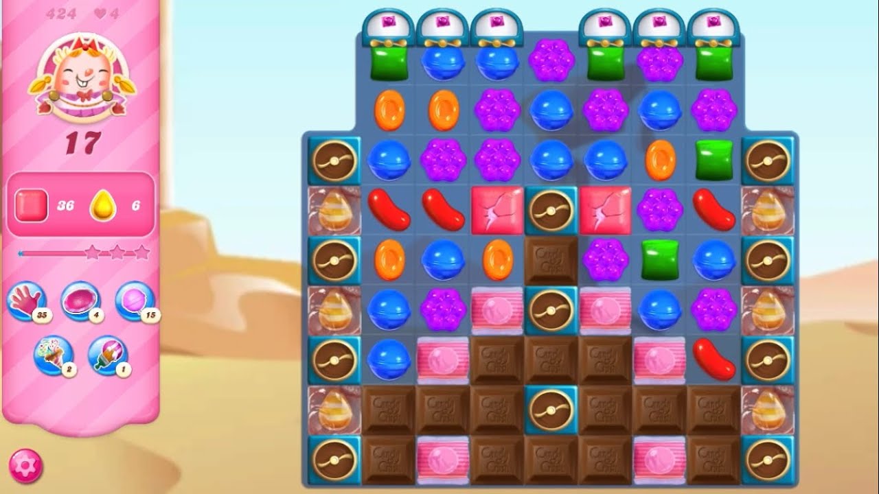 Candy Crush Saga Level 424 (NO BOOSTERS)