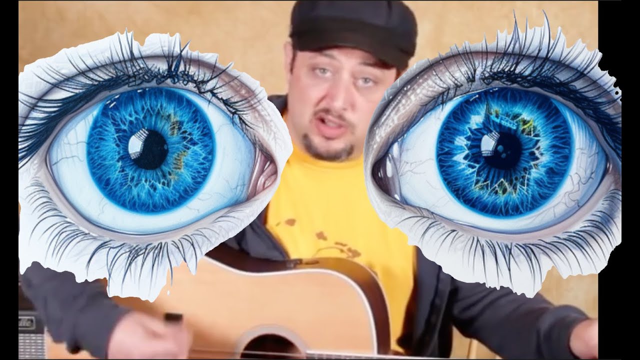 За акустикой Blue Eyes (аккорды и рисунок игры) Чтобы звучать как ПРОФИ