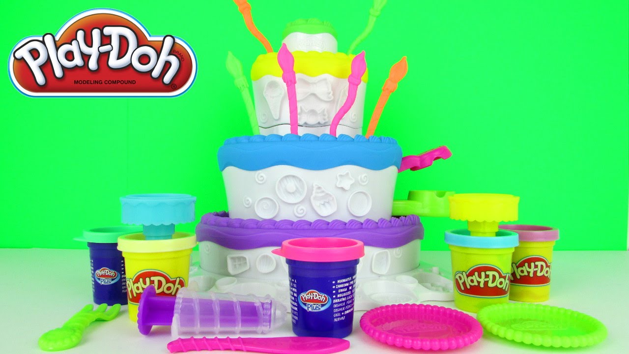 Play Doh Sweet Shoppe Cake Mountain Playset Fun Kids Toy Review, Hasbro