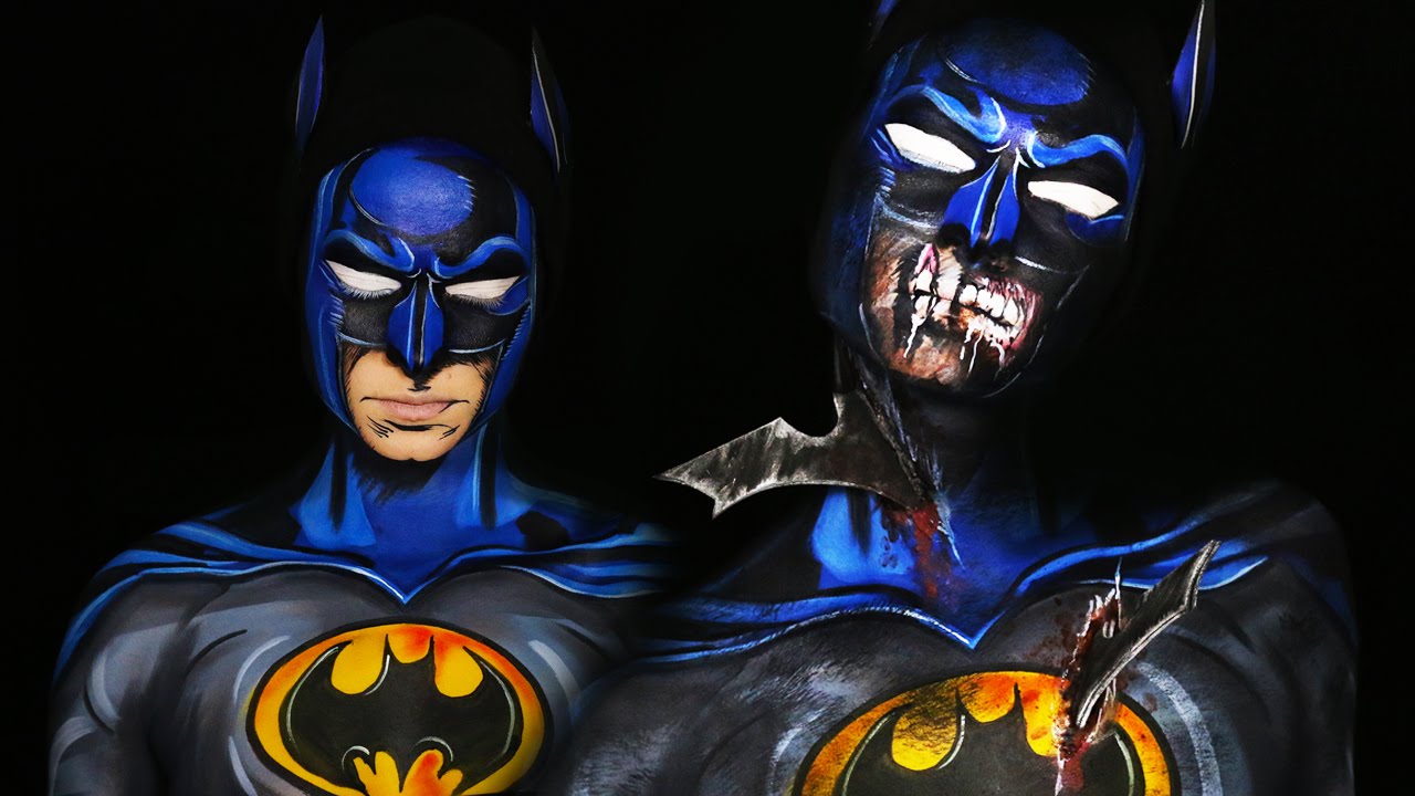 Zombie Batman & Comic Book Batman Makeup Tutorial