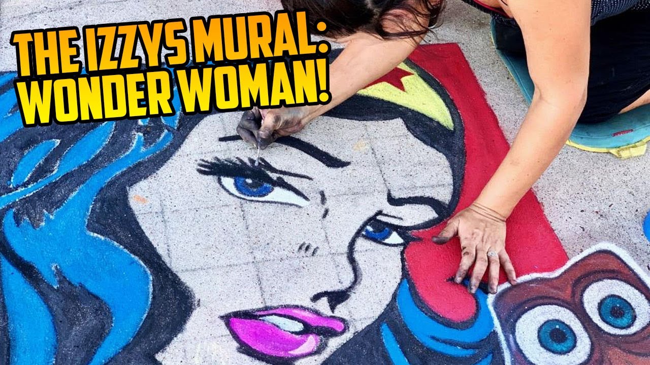 THE IZZY'S MURAL! We Add....WONDER WOMAN
