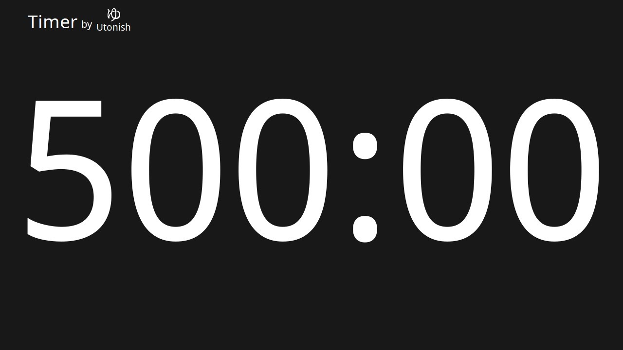 500 Minute Countup Timer