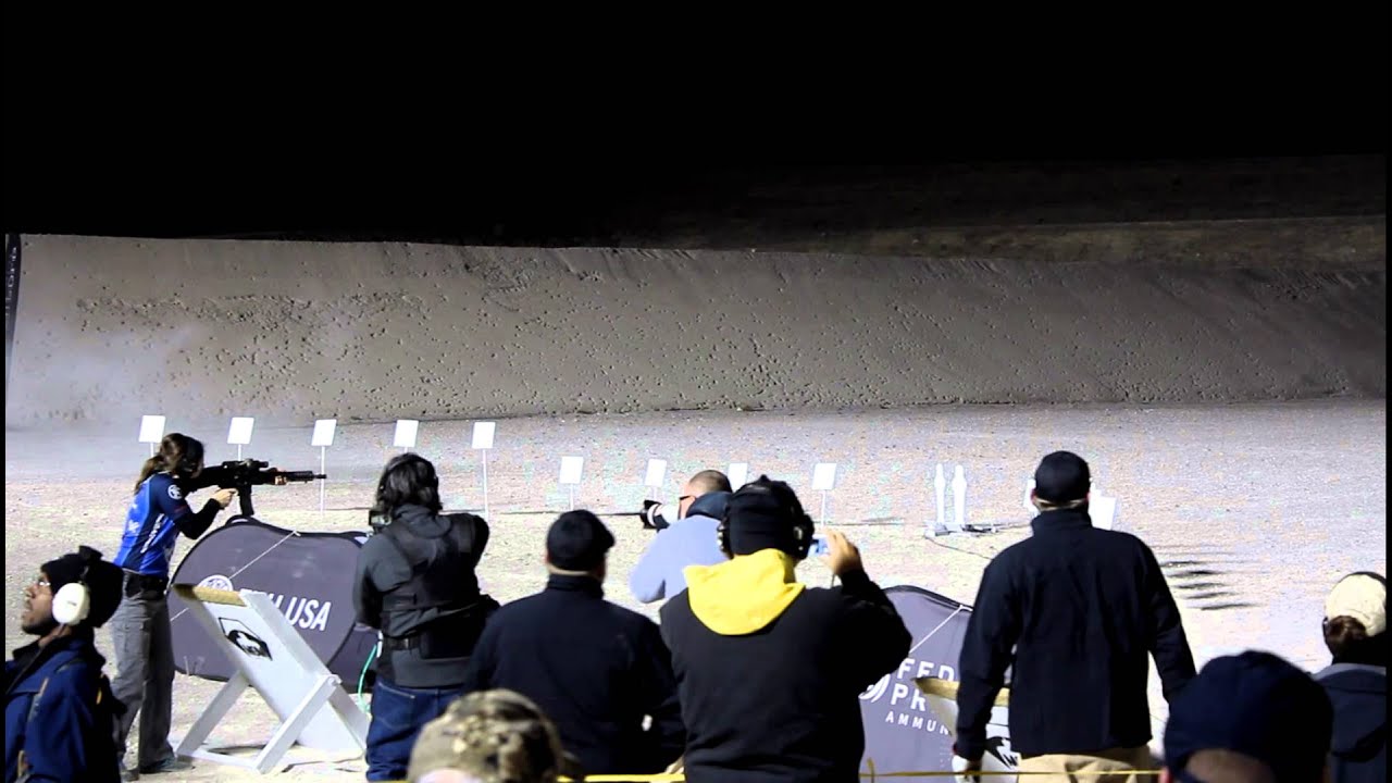 Lena Miculek vs. Katie Harris- 3 Gun Nation SHOT show shoot off (Round 1)