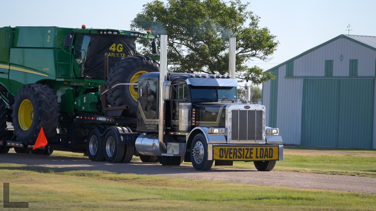 Hauling The Combines To Nebraska