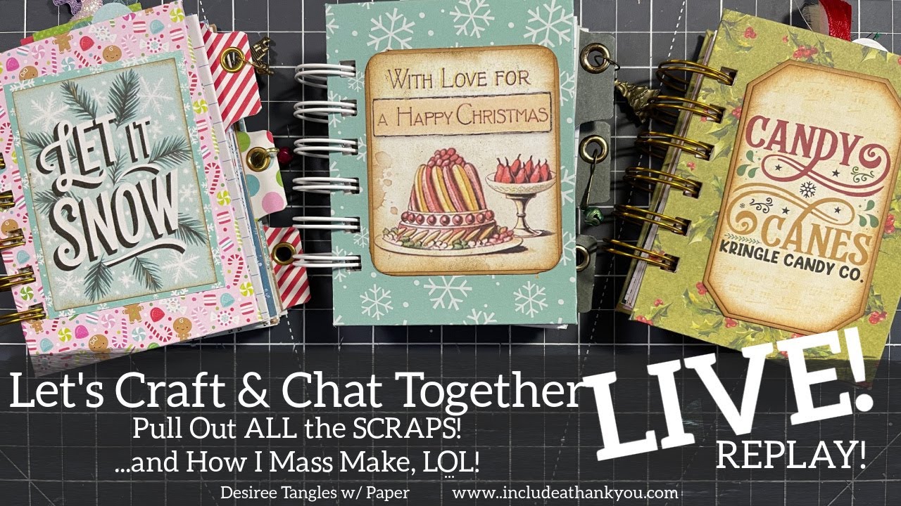 LIVE Replay!  Grab your SCRAPS and let's Mass Make a Notebook! Craft & Chat Together!