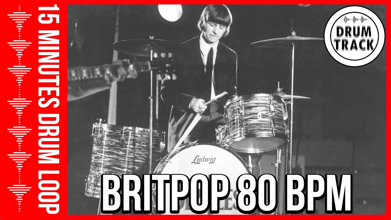 Drum Beat 80 bpm - Groove Drum Track 80 BPM Britpop | Batería 80 BPM Britpop