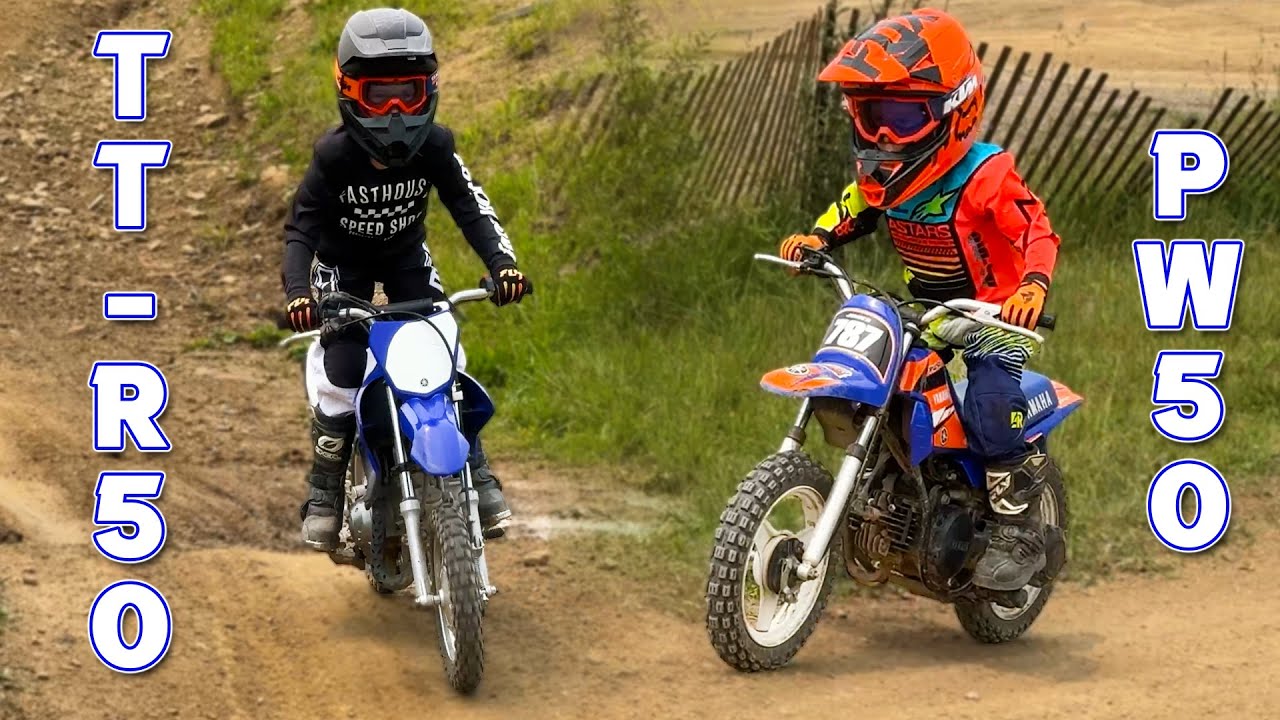 Yamaha PW50 vs TTR 50 Motocross Laps