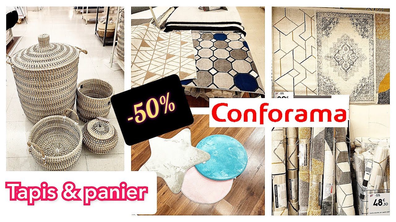 Conforama ARRIVAGE ⛔ PROMO -50% TAPIS & PANIER 17-12-21
