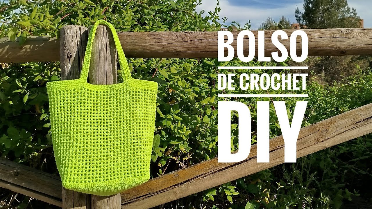 Bolso de ganchillo (crochet) f&aacute;cil, bolso de verano, playa. Tutorial paso a paso. Crochet beach bag