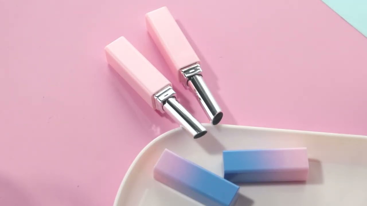 Slim lipstick tube with square shape