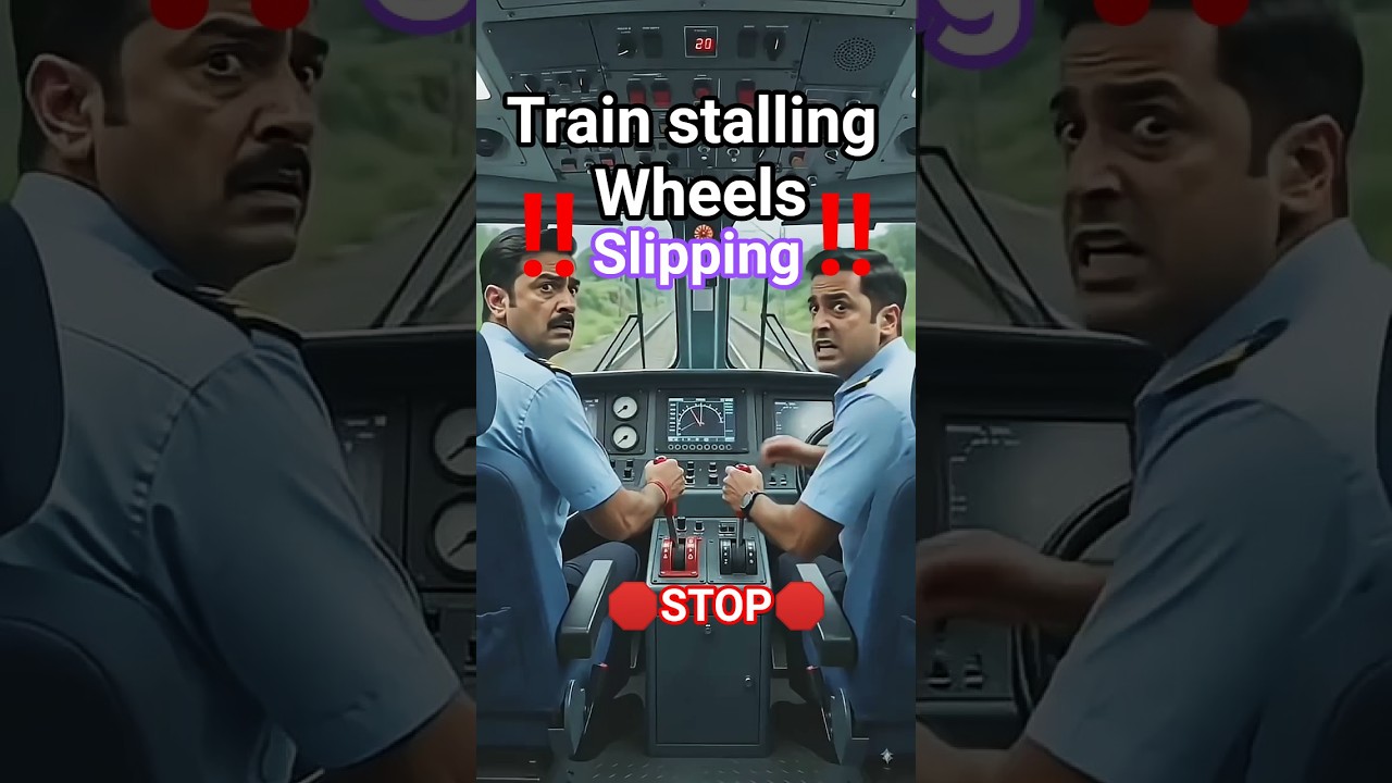 Loco pilot action on train stalling| wheels slipping| #railways #train #derailment #locopilot