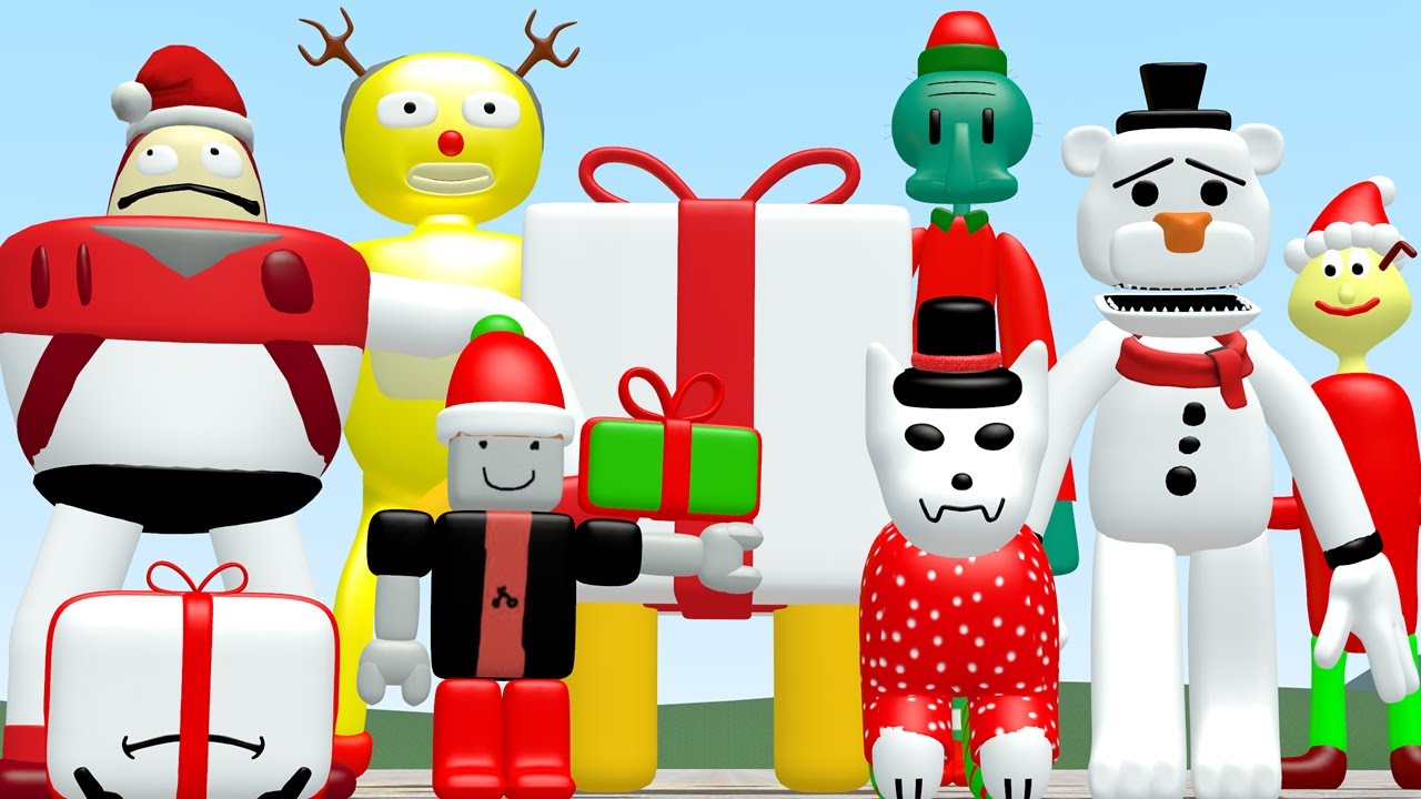 ALL CHRISTMAS 3D MEMES NEXTBOT IN GARRY'S MOD