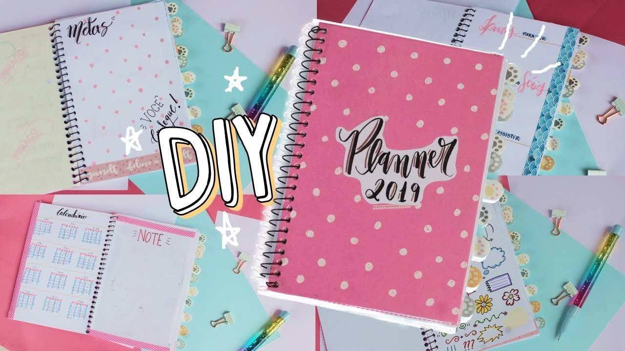 COMO FAZER UM PLANNER COM UM CADERNO COMUM!