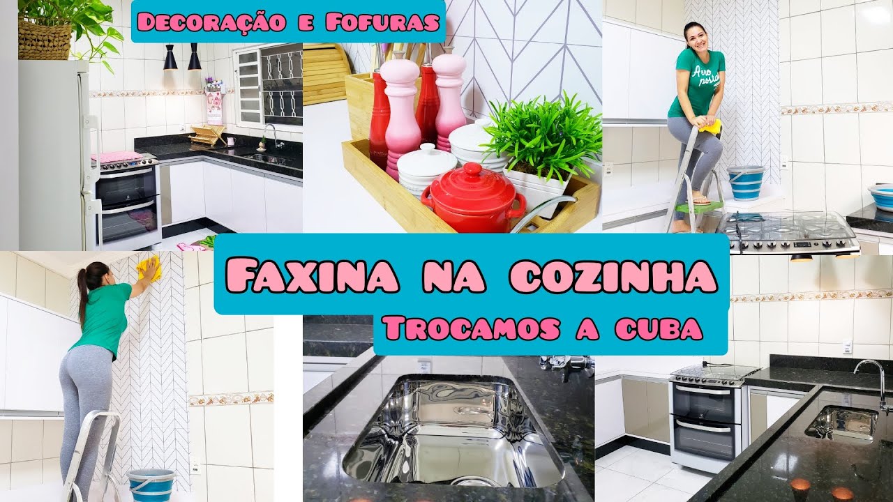 Faxina Completa na Cozinha | Tivemos que trocar a Cuba | Limpeza de azulejo | Decoração - Fer Diniz