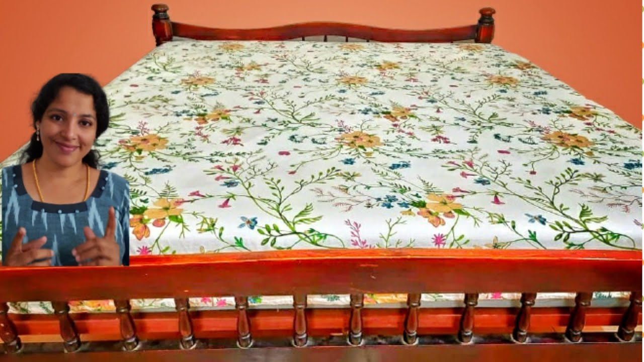 DIY Elastic Bedsheet / Elastic Bedsheet making / Fitted Bedsheet Stitching