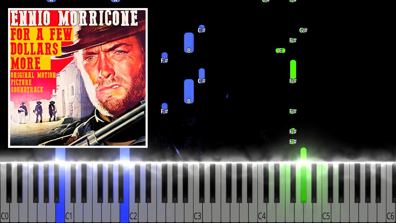 Ennio Morricone - For A Few Dollars More Piano Tutorial