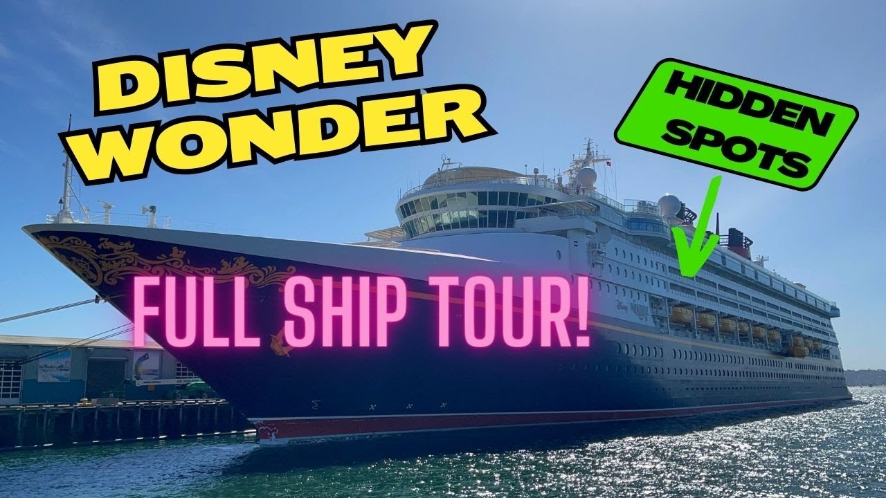 Disney Wonder Cruise FULL SHIP TOUR! Deck by Deck- Every single spot!