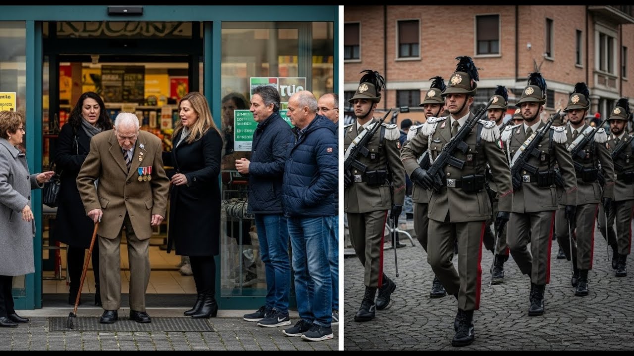 Veterano Italiano Cacciato dal Supermercato — Mezz’ora Dopo, Entra la Brigata Alpina