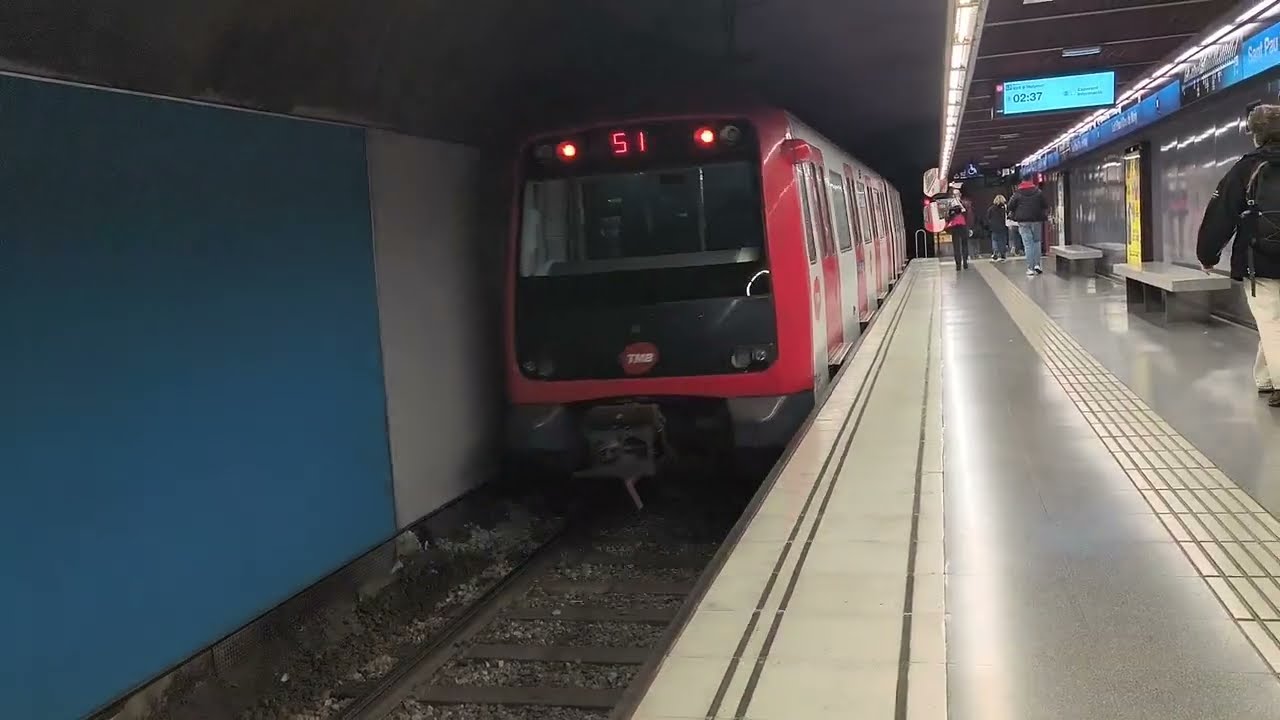 Metro Barcelona L5 Trayecto de Plaça de Sants a Sant Pau I Dos de Maig en Serie 5013