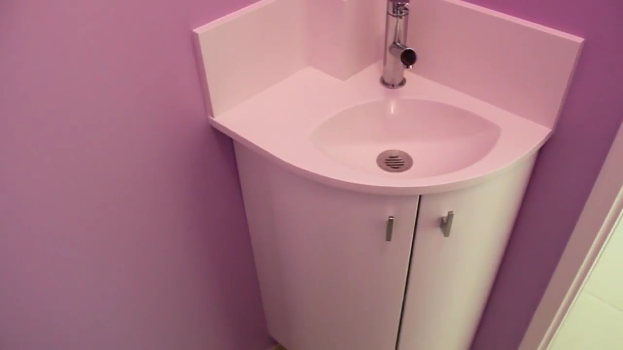 Lave mains en angle sur mesure - Atlantic Bain