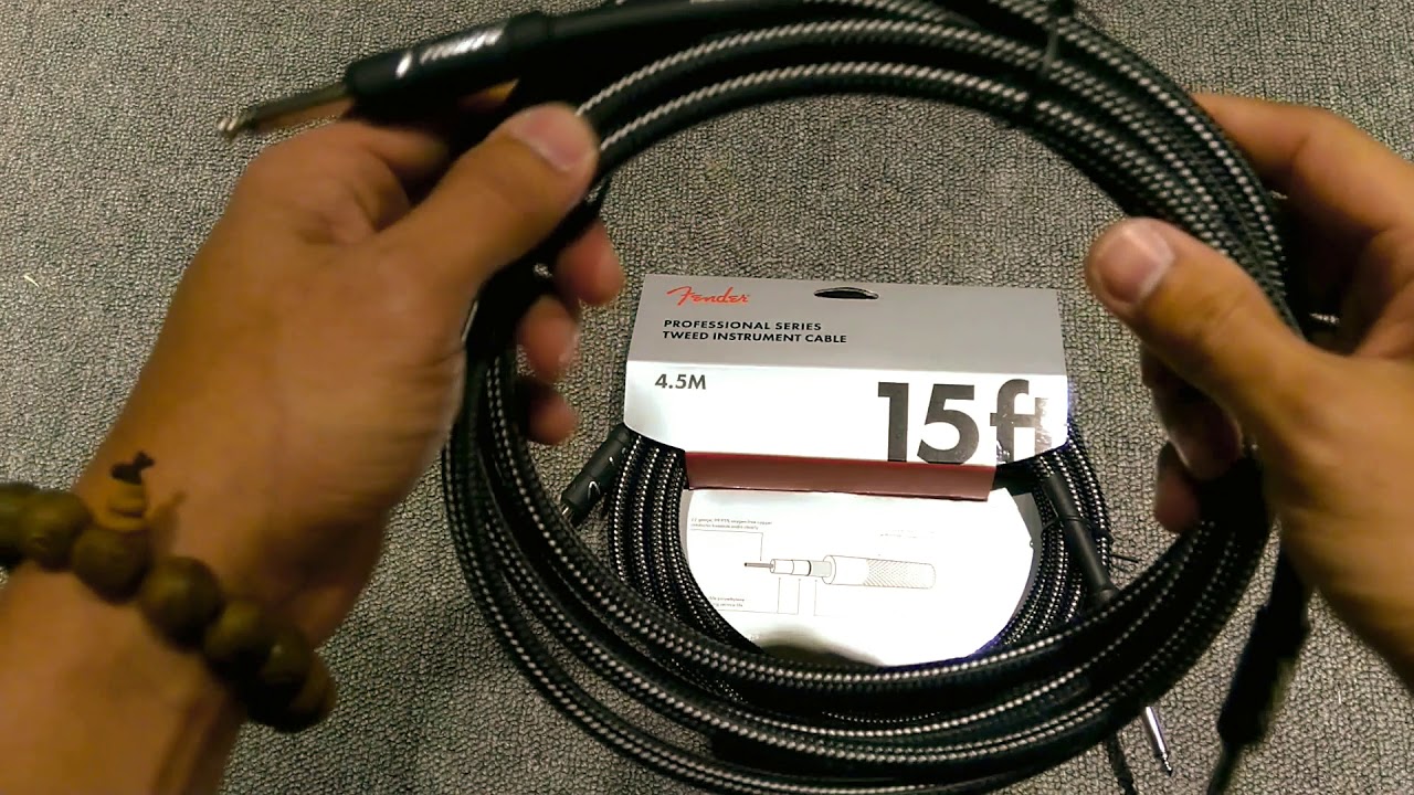 Fender Professional Series tweed instrument cable - Quick unboxing