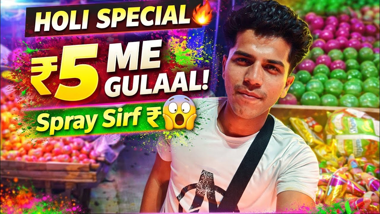 Aaj Hamne Holi Ka Samaan Becha 😍 ₹5 Me Gulaal Aur ₹20 Me Spray! Holi Special Marketme