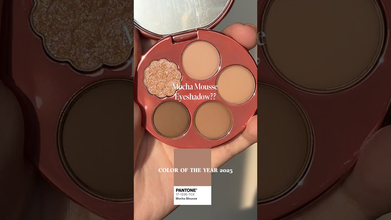 Bảng mắt m&agrave;u Mocha Mousse HOT COLOR 2025 từ fwee Pocket Eye Palette  #reviewlamdep #fwee