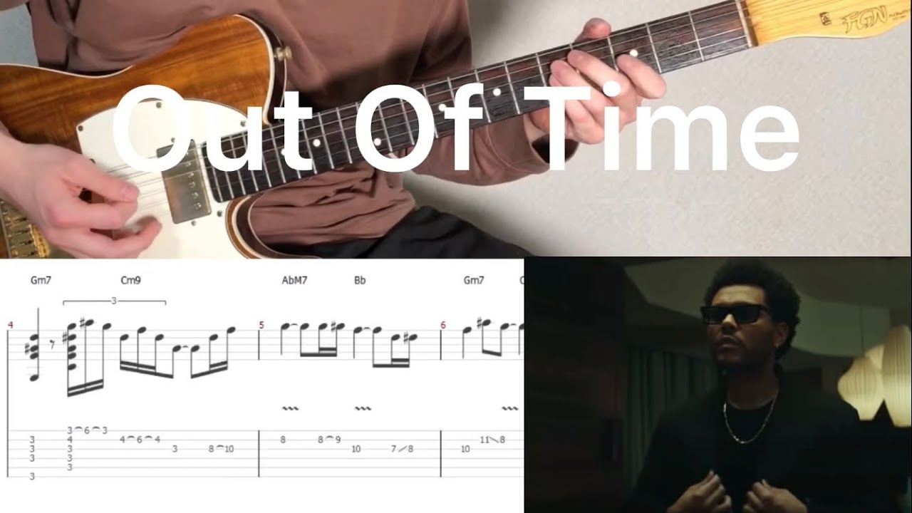 The Weeknd - Out Of Time (guitar cover with tabs & chords)