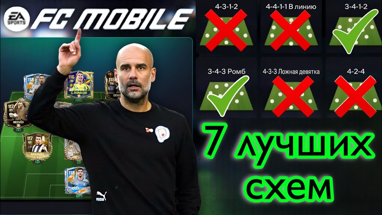7 ЛУЧШИХ СХЕМ ФК МОБАЙЛ 26 ДЛЯ РЕЖИМА ВСА. TOP 7 TACTICS VSA FC MOBILE 26